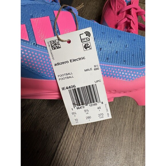 Adidas Adizero Football Electric Snack Attack IE4406 Pink Blue Men’s Size 10 - Picture 7 of 8